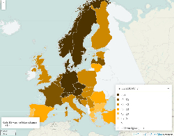 Roggen Ertrag Europa 2012-2021