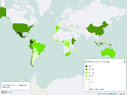 Avocado Anbaufläche weltweit 1961-2021