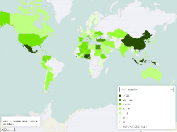 Paprika Anbaufläche weltweit 1961-2020
