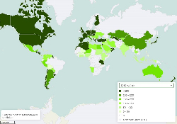 Paprika Ertrag weltweit 1961-2020